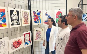 TEMEL SANAT EĞİTİMİ DERSİ ÖĞRENCİ ÇALIŞMALARI SERGİSİ SANATSEVERLERLE BULUŞTU
